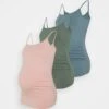 3 PACK - Top - Pink /green/teal
