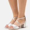 Anna Field LEATHER - Riemensandalette - Silver