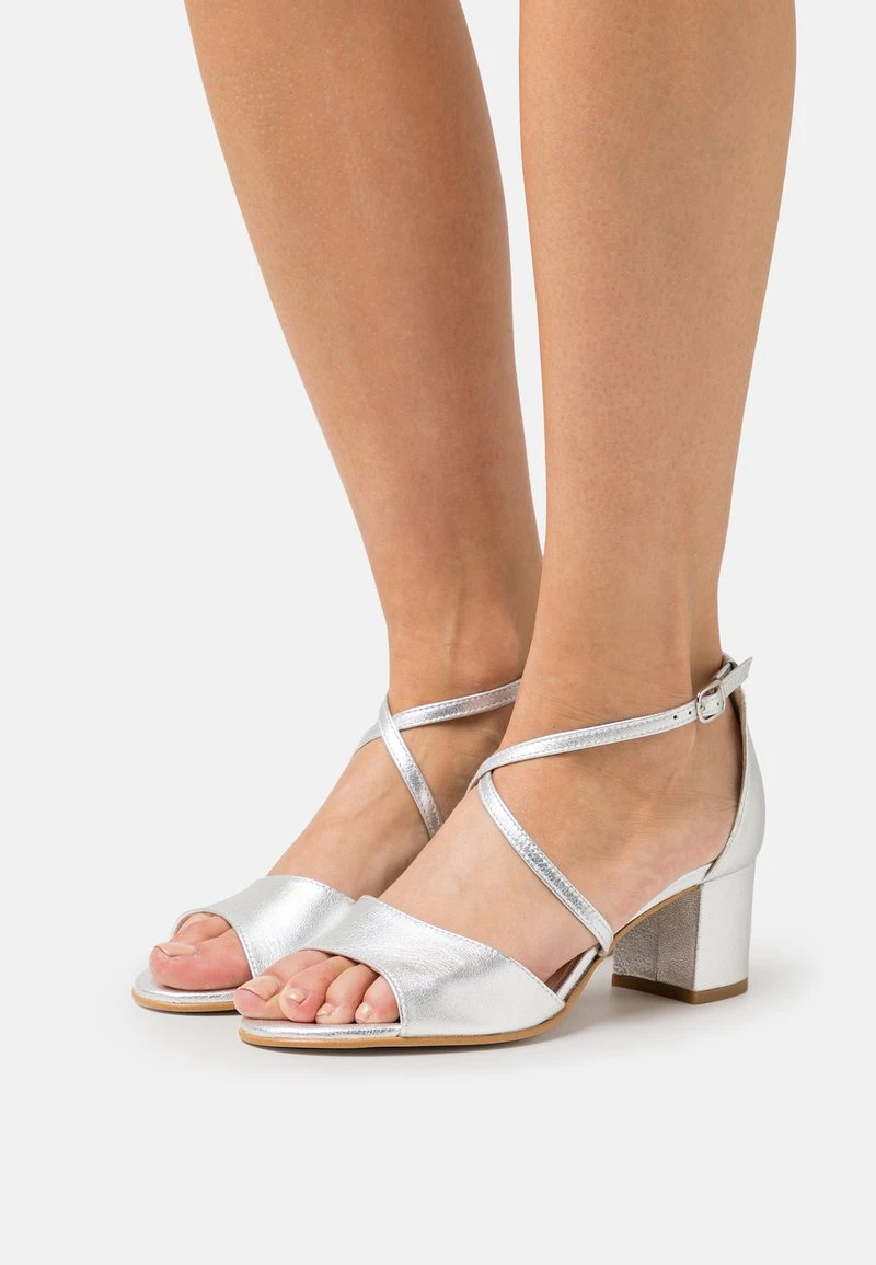 Anna Field LEATHER - Riemensandalette - Silver 1 Anna Field LEATHER - Riemensandalette - Silver