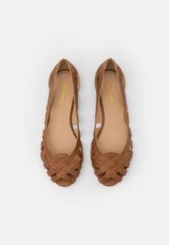 Anna Field LEATHER - Peeptoe Ballerina - Cognac -Anna Field 2a56c760ff704ea58802d90c498fc669