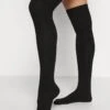 Anna Field 2 PACK - Overkneestrümpfe - Black