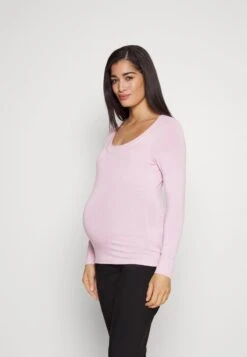 MATERNITY BASIC LONGSLEEVE 2 PACK - Langarmshirt - Pink/light Green -Anna Field 4fdb9102dce840008294794f71a97080
