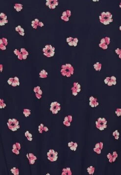 Anna Field V-NECK SLEEVE DRESS - Freizeitkleid - Dark Blue/pink -Anna Field 522fda41fe7f42f1a638eac2f19336a5