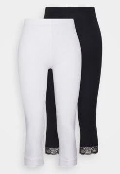 Anna Field 2 PACK - Leggings - Hosen - Black/white -Anna Field 62036e537fb2444f9422916d00cc64f0 1