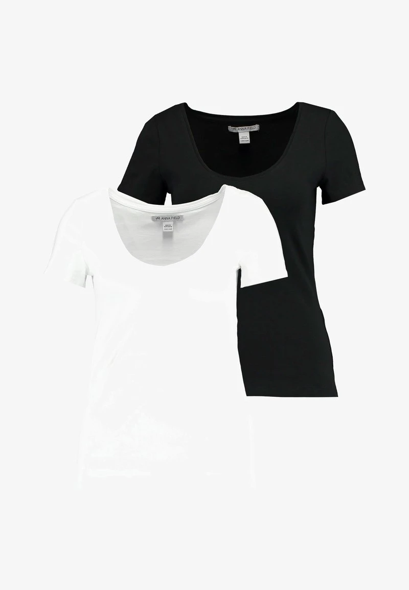 Anna Field 2 PACK - T-Shirt Basic - White/black 4 Anna Field 2 PACK - T-Shirt Basic - White/black – Bild 4