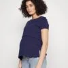 MATERNITY LONG TEE - T-Shirt Basic - Dark Blue