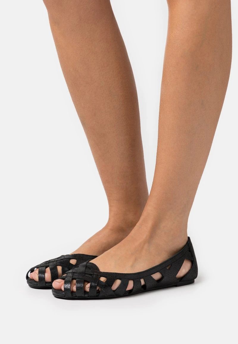 Anna Field LEATHER - Peeptoe Ballerina - Black 1 Anna Field LEATHER - Peeptoe Ballerina - Black