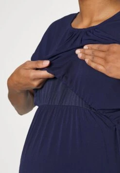 FIT AND FLARE FLOWY DROPPED SHOULDER - Jerseykleid - Dark Blue -Anna Field b98121ccc4344f8e88ae25295bea63d9